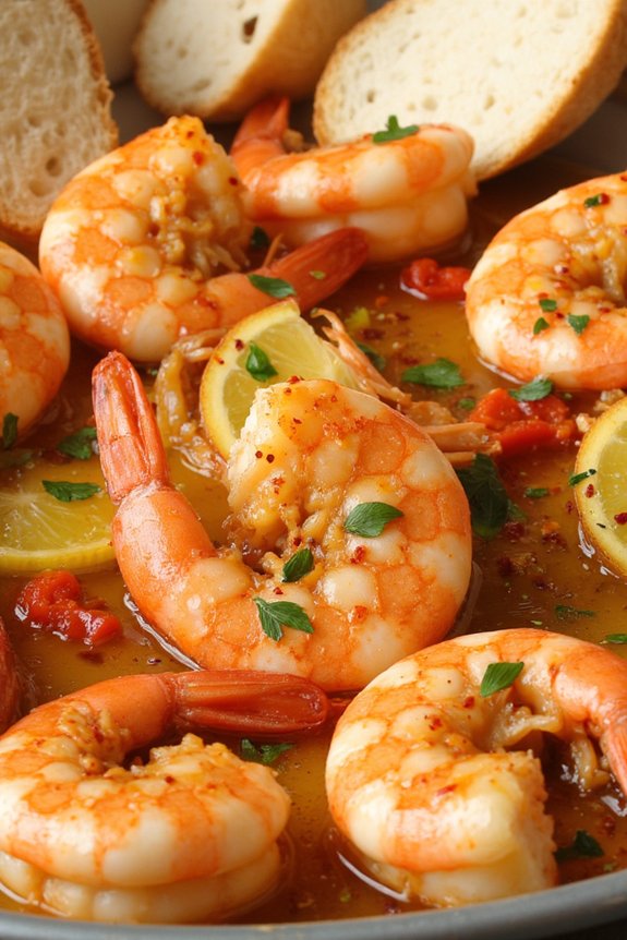 garlic infused shrimp tapas