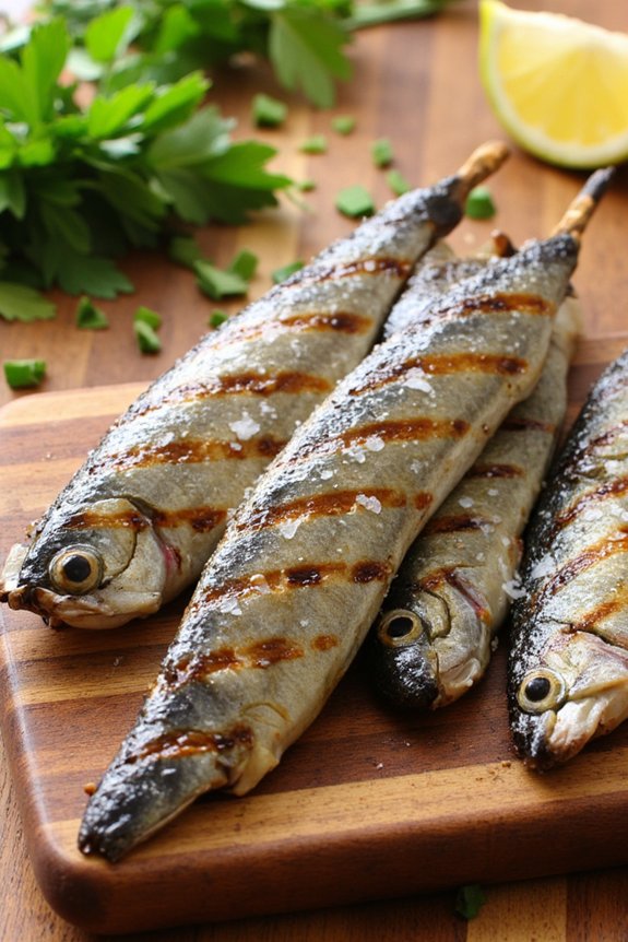 grilled anchovy skewers recipe