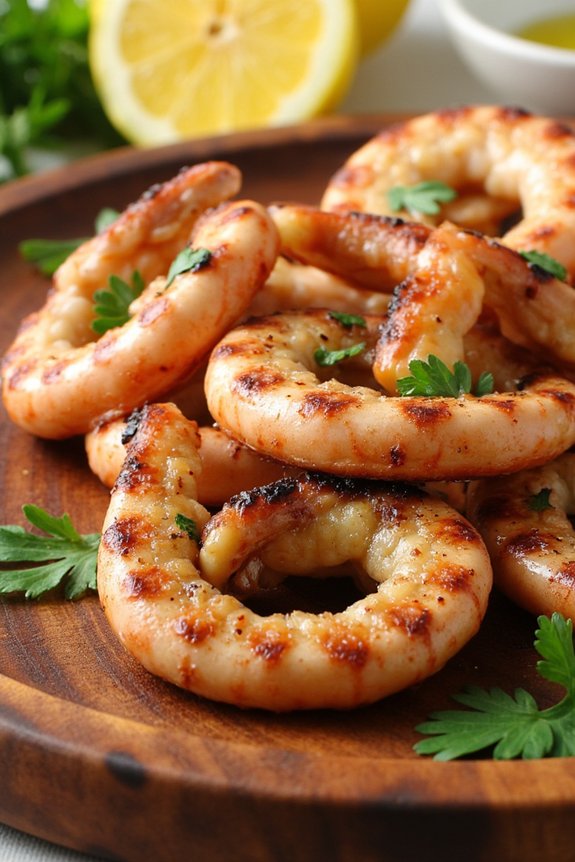 grilled calamari with lemon