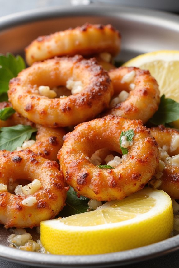 grilled calamari with lemon