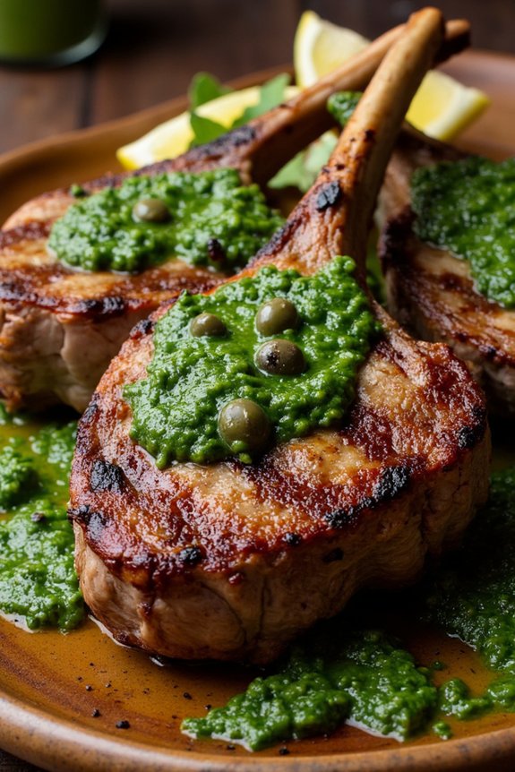grilled lamb chops with salsa verde