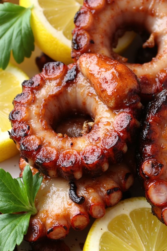 grilled octopus with marinade
