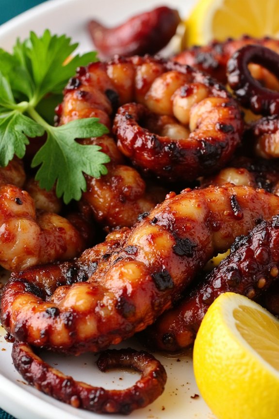 grilled octopus with paprika