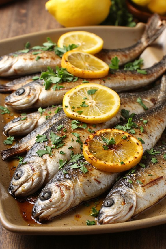 grilled sardines with herbs