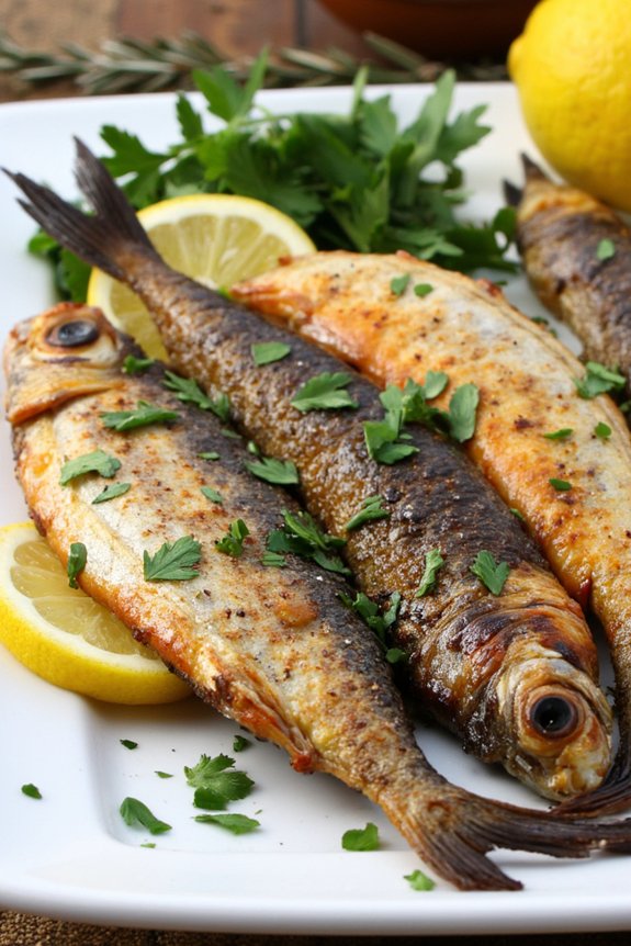 grilled sardines with herbs