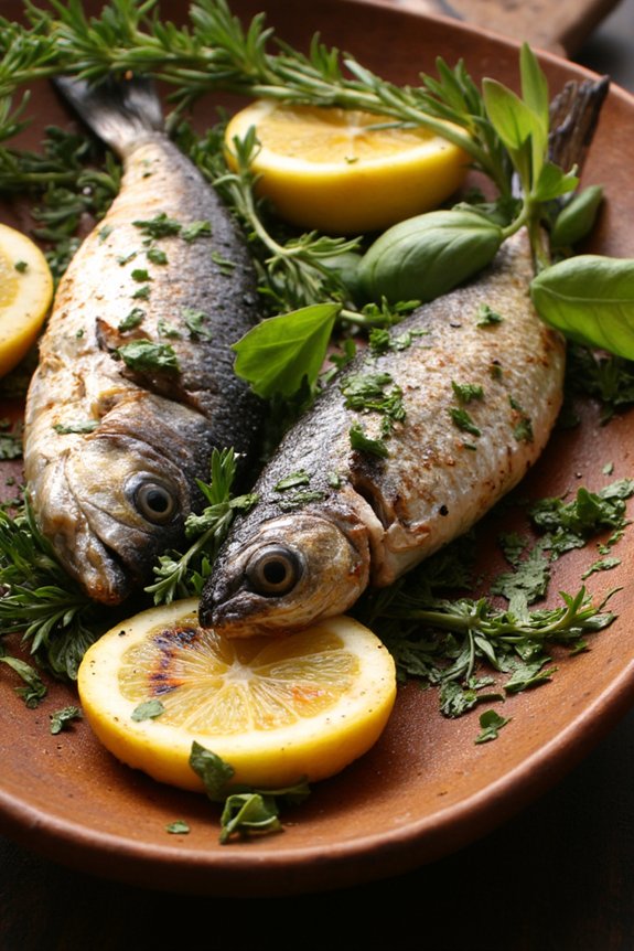 grilled sardines with herbs
