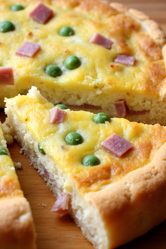 ham and pea tortilla