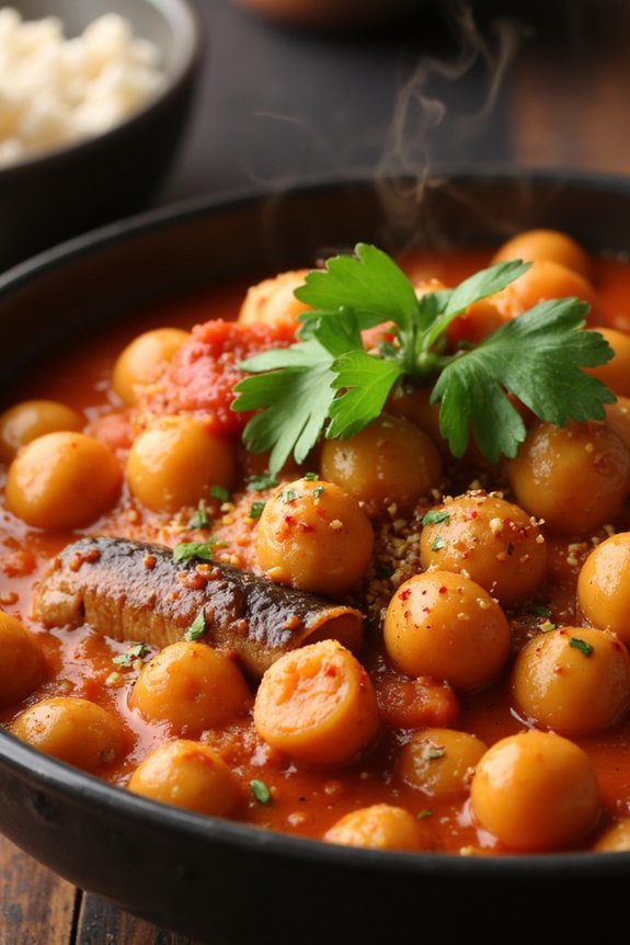 hearty anchovy chickpea stew