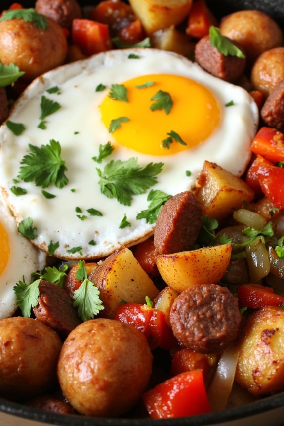 hearty chorizo potato hash