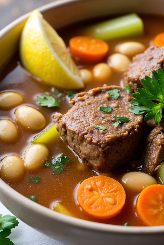 hearty lamb bean soup
