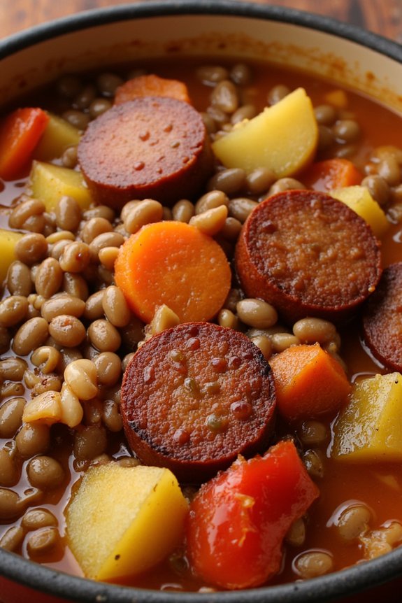 hearty lentil chorizo stew