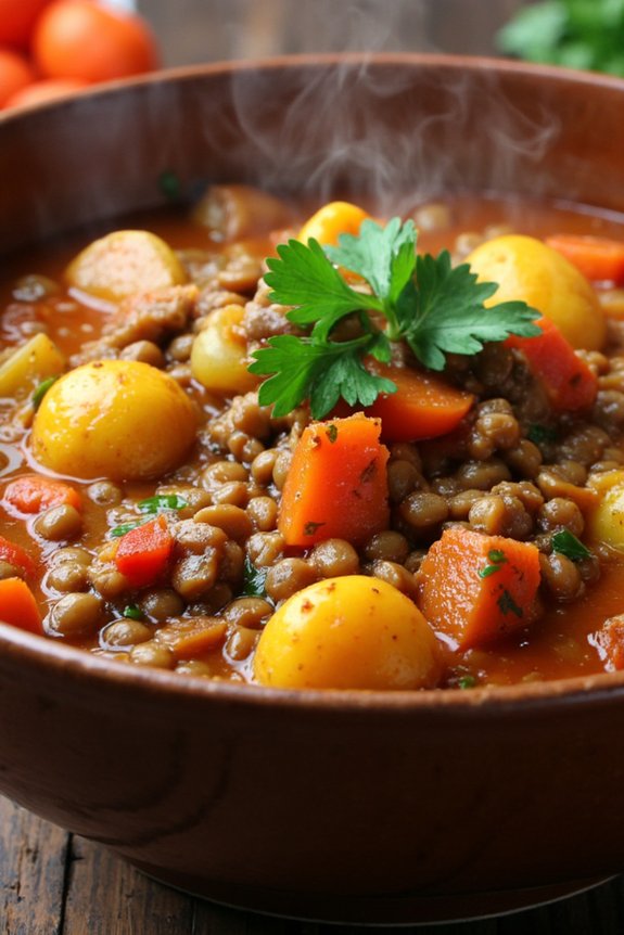 hearty lentil vegetable stew