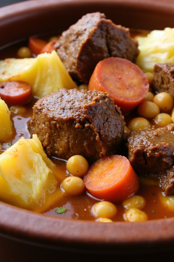 hearty madrid style meat stew