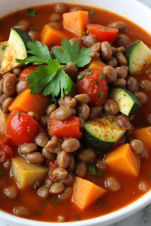 hearty mediterranean lentil stew