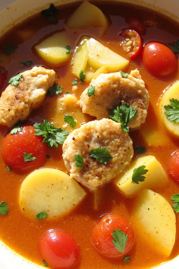 hearty mediterranean monkfish soup