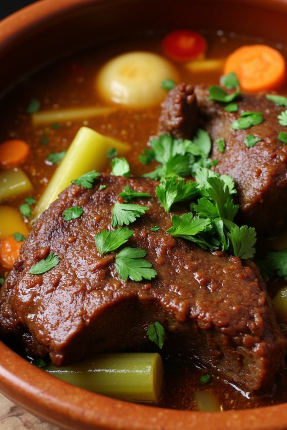 hearty oxtail vegetable casserole