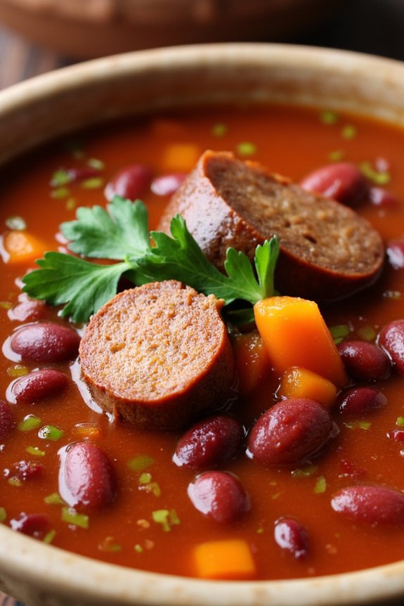 hearty sausage and bean soup