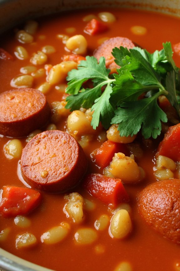 hearty spanish hominy stew