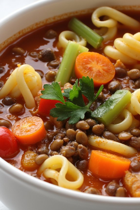 hearty spanish lentil soup