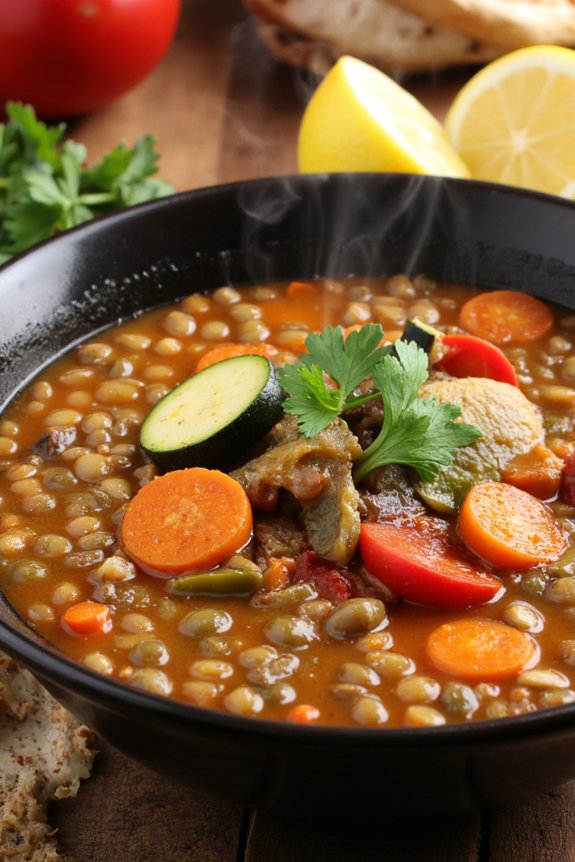 hearty spanish lentil soup