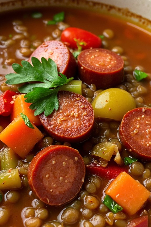 hearty spanish lentil stew