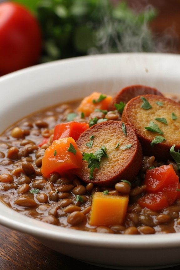 hearty spanish lentil stew
