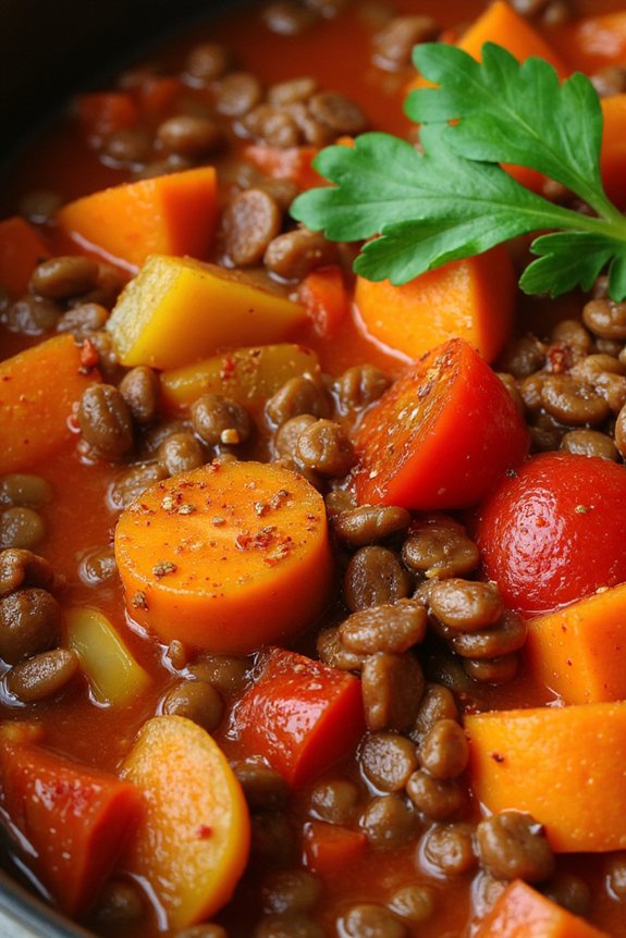 hearty spanish lentil stew