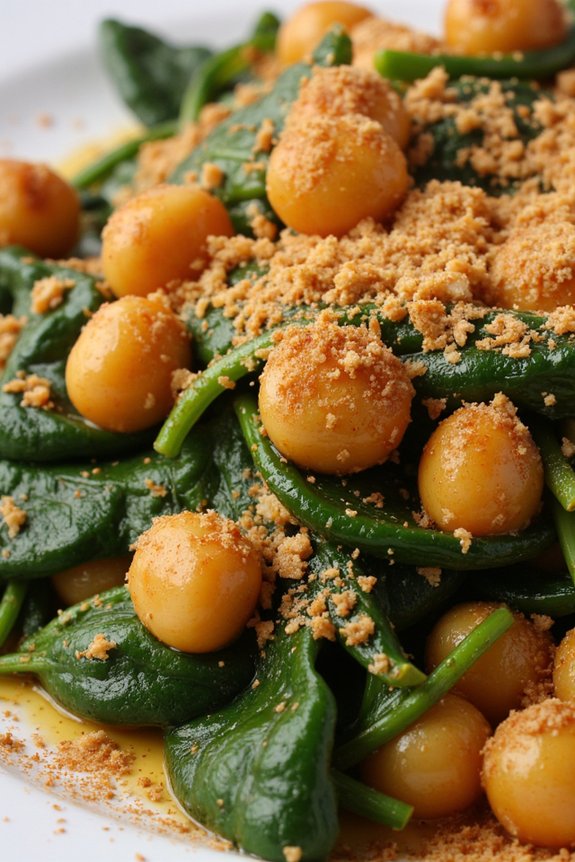 hearty spanish spinach dish