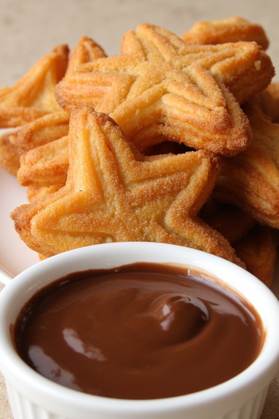 homemade churros with chocolate