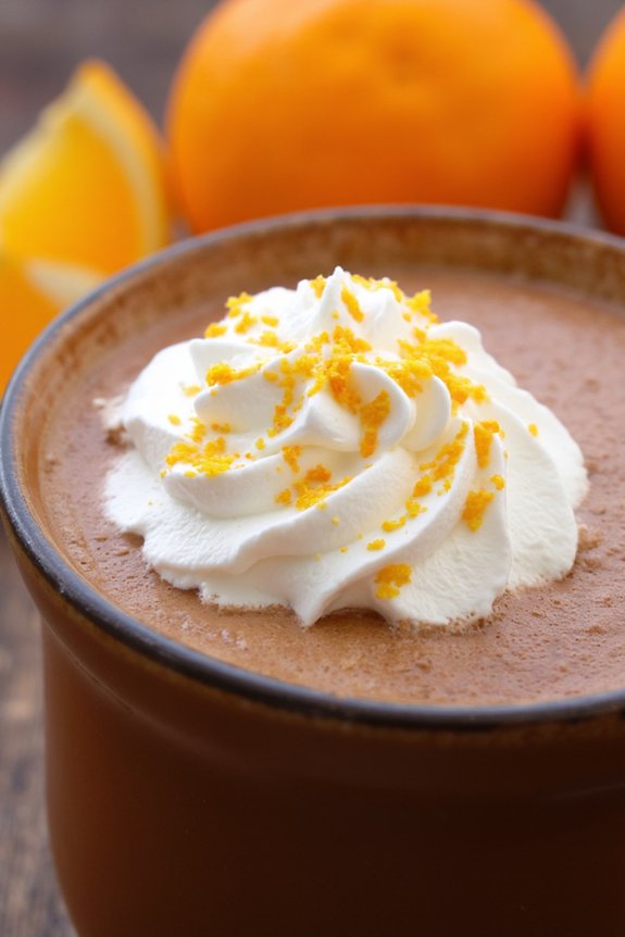 indulgent orange infused hot chocolate