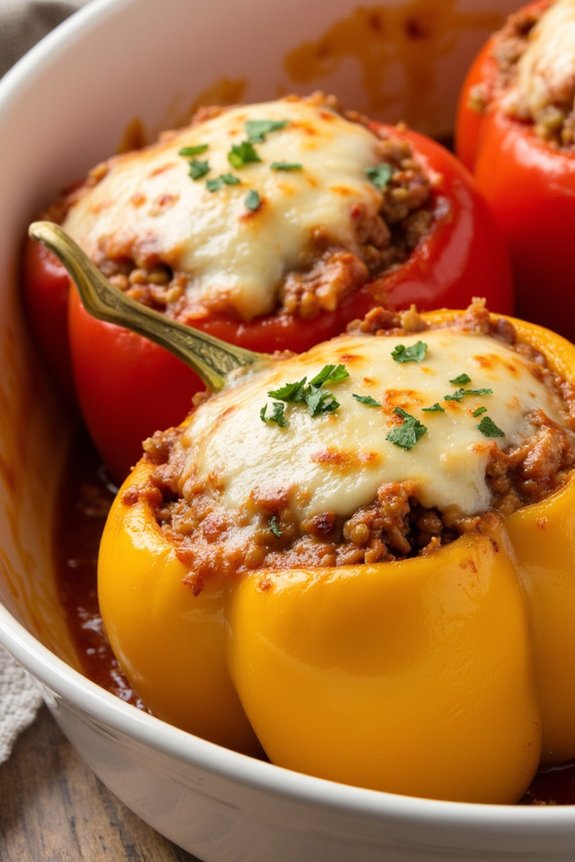 jicama chorizo stuffed peppers