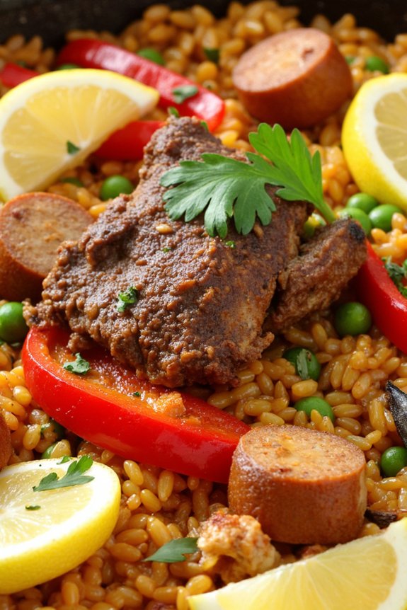 lamb and chorizo paella recipe