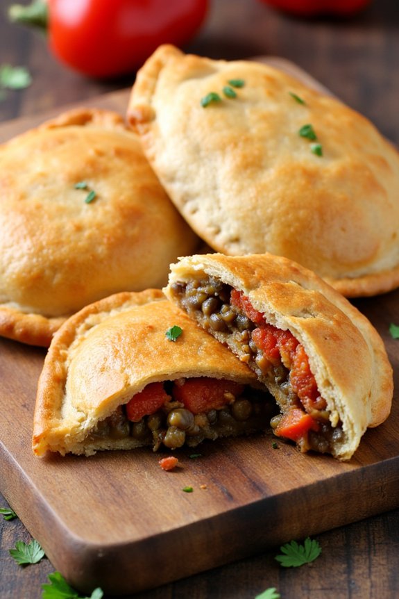 lentil red pepper empanadas