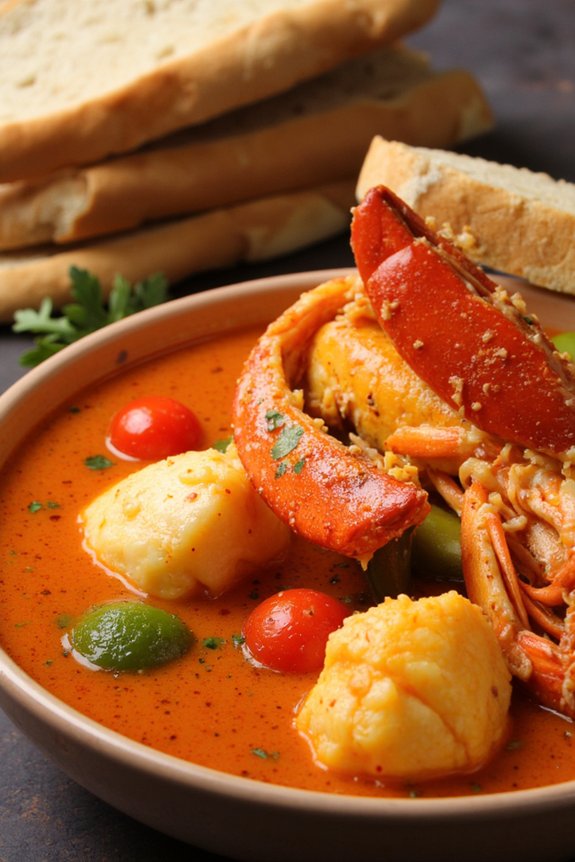 luxurious seafood lobster soup