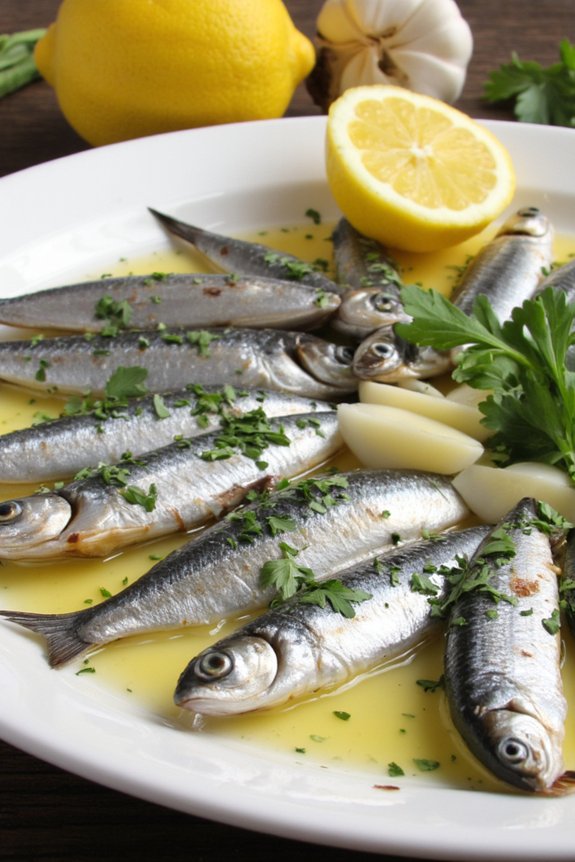 marinated white anchovies appetizer