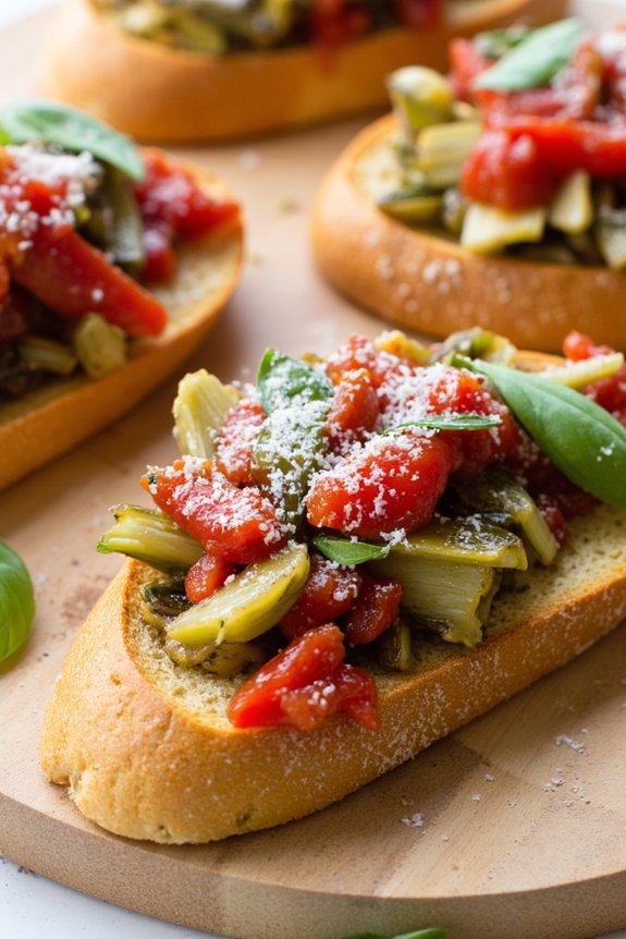 mediterranean artichoke bruschetta appetizer
