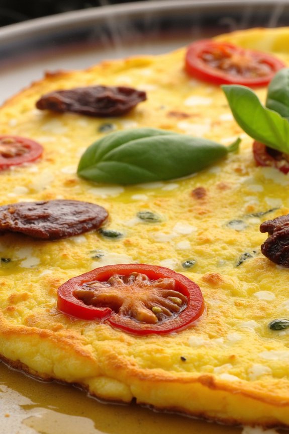 mediterranean sun dried tomato omelette
