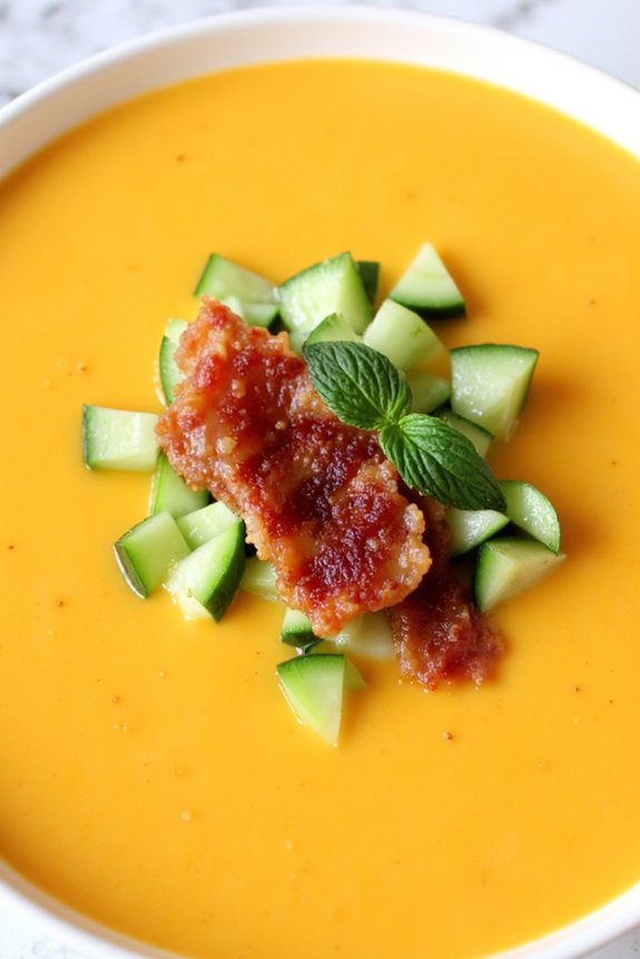 melon and ham gazpacho