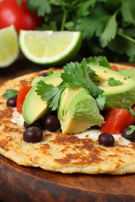 nutritious black bean tortilla