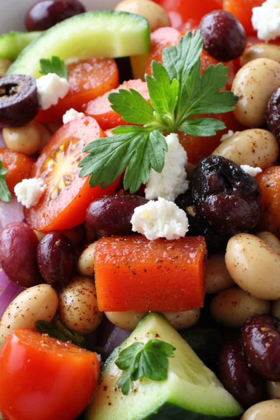 nutritious mediterranean bean salad