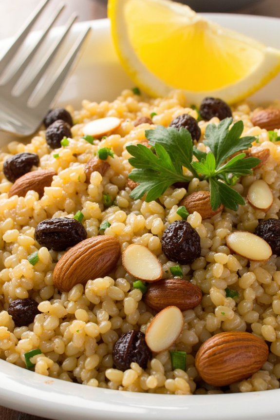 nutty spanish quinoa pilaf
