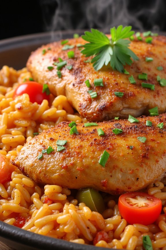 one pan chicken and rice