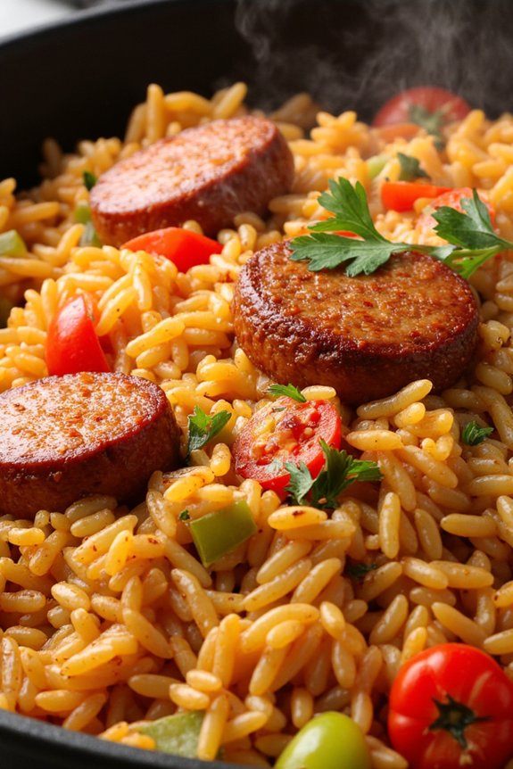 one pot spanish sausage rice