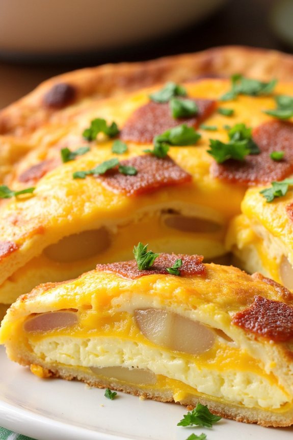 oven baked bacon cheddar tortilla