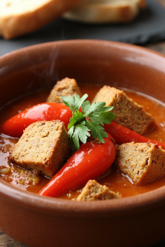 pork stew with piquillo peppers