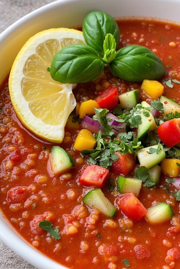 quinoa vegetable cold soup