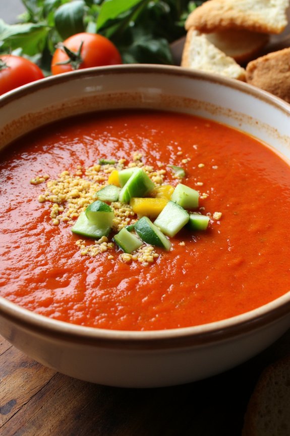 refreshing chilled tomato soup