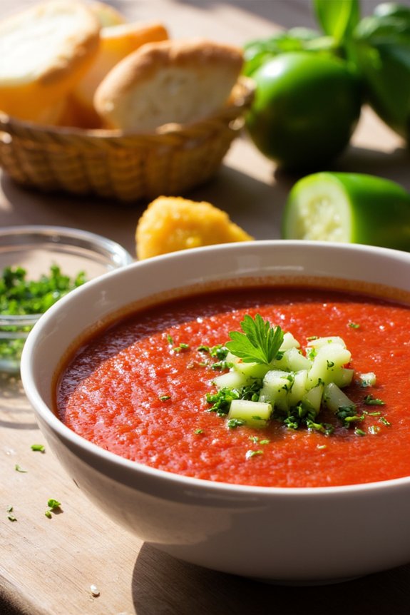 refreshing cold tomato soup
