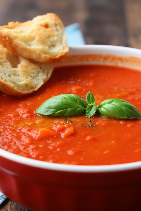 refreshing cold tomato soup