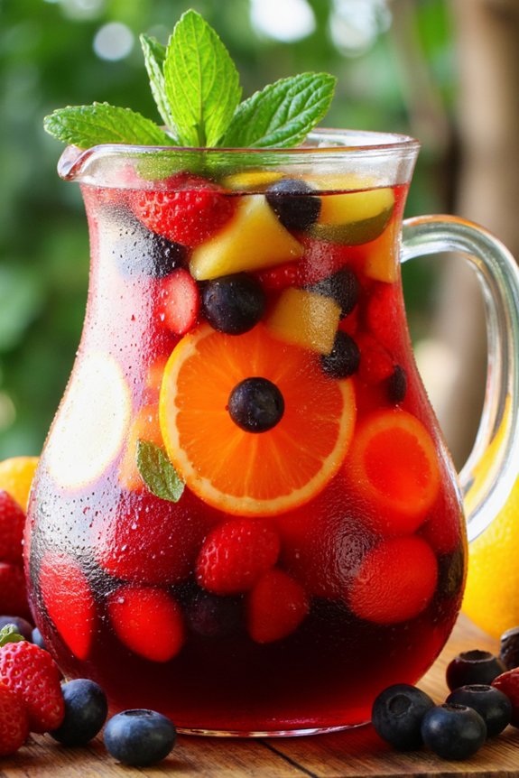 refreshing fruit infused summer drink